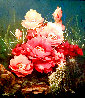 Red Blooms AP 1998 Embellished Limited Edition Print by Huertas Aguiar - 0