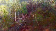 Saguaro Cactus, Pima Indian Reservation 1985 31x36 Original Painting by Huertas Aguiar - 1 Saguaro Cactus, Pima Indian Reservation 1985 31x36 Original Painting by Huertas Aguiar - 1