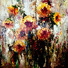 Setting Sunflowers 2007 44x44 Original Painting by Peter Hulsey - 0
