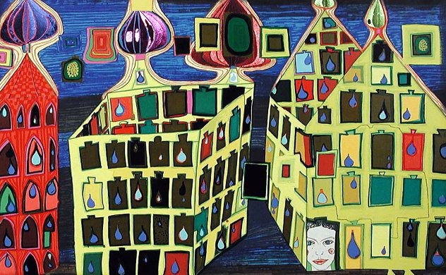 It Hurts to Wait With Love If Love is Somewhere Else Or Mit Der Liebe   Warten Tut Weh 1 Limited Edition Print by Friedensreich S. Hundertwasser