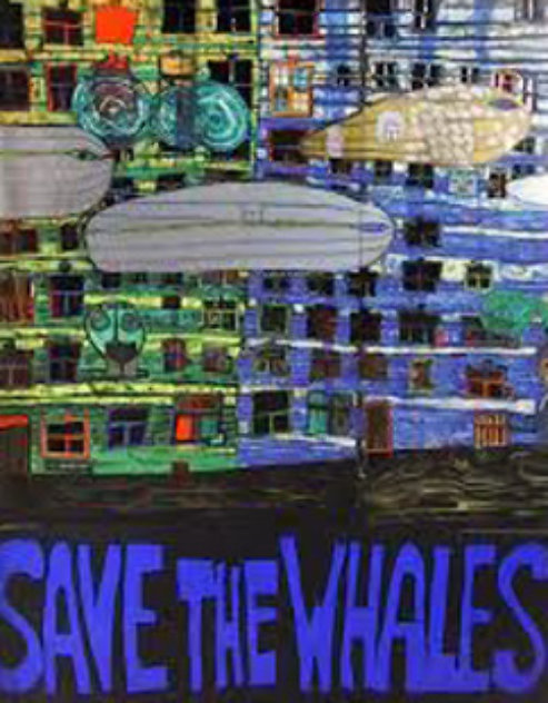 Save the Whales Poster Limited Edition Print by Friedensreich S. Hundertwasser