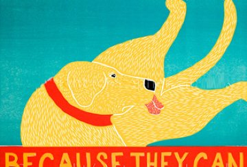 Because They Can 1997 Limited Edition Print - Stephen Huneck Because They Can 1997 Limited Edition Print - Stephen Huneck