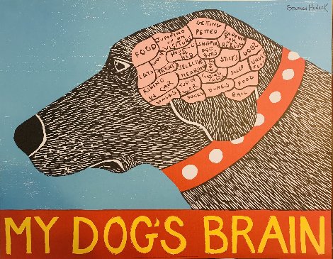 My Dog's Brain, and True Love Set of 2 Limited Edition Print - Stephen Huneck