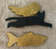 Fish and Cat Set of 2 Ornaments Other by Stephen Huneck - 1 Fish and Cat Set of 2 Ornaments Other by Stephen Huneck - 1