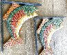 Fish Shelf Brackets Set of 2 11 in Sculpture by Stephen Huneck - 0