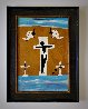 Black Christ Crucified Between Two Thieves With God's Angels 1970 30x22 Original Painting by Clementine Hunter - 4