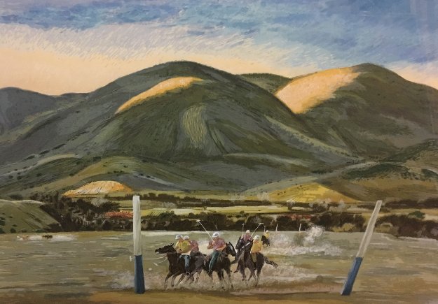 A Practice Game 1999 Limited Edition Print by Peter Hurd A Practice Game 1999 Limited Edition Print by Peter Hurd
