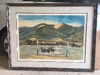 Practice Game 1974 Limited Edition Print by Peter Hurd - 8 Practice Game 1974 Limited Edition Print by Peter Hurd - 8