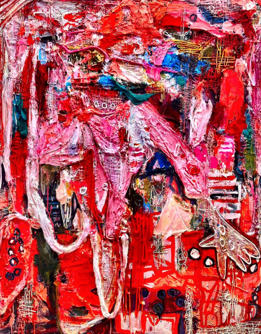 Ballerina 3-D 2010 62x50 Huge Original Painting by Costel Iarca Ballerina 3-D 2010 62x50 Huge Original Painting by Costel Iarca