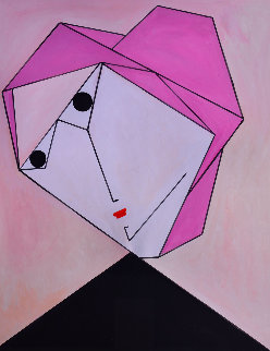 Woman in Pink 2017 62x50 Original Painting - Costel Iarca Woman in Pink 2017 62x50 Original Painting - Costel Iarca