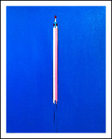 Blue Long Figure 2017 62x48 Super Huge Original Painting by Costel Iarca - 1 Blue Long Figure 2017 62x48 Super Huge Original Painting by Costel Iarca - 1