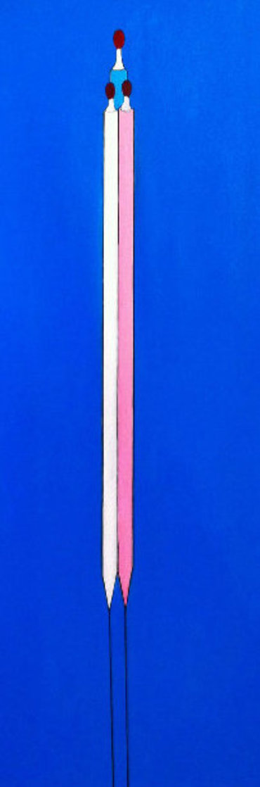 Blue Long Figure 2017 62x48 Super Huge Original Painting by Costel Iarca Blue Long Figure 2017 62x48 Super Huge Original Painting by Costel Iarca