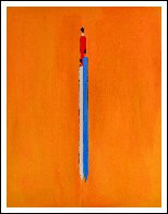 Long Figure in Yelow 2017 60x48 Super Huge Original Painting by Costel Iarca - 1 Long Figure in Yelow 2017 60x48 Super Huge Original Painting by Costel Iarca - 1
