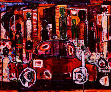 Moments in the City 2017 62x74 Super Huge Original Painting - Costel Iarca Moments in the City 2017 62x74 Super Huge Original Painting - Costel Iarca