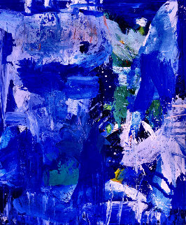 Blue Summer 2016 72x60 Huge Original Painting - Costel Iarca