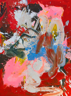 Under Red Umbrella 2017 50x38 Super Huge Original Painting - Costel Iarca Under Red Umbrella 2017 50x38 Super Huge Original Painting - Costel Iarca