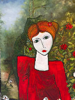 Lady in the Garden 2013 88x58 Huge Original Painting by Costel Iarca - 5 Lady in the Garden 2013 88x58 Huge Original Painting by Costel Iarca - 5