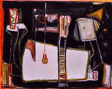 At Night 2013 50x62 Original Painting - Costel Iarca At Night 2013 50x62 Original Painting - Costel Iarca