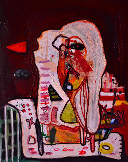 Screaming For Peace 2013 62x50 Original Painting - Costel Iarca Screaming For Peace 2013 62x50 Original Painting - Costel Iarca