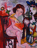 Woman Laugh 2013 62x50 Super Huge Original Painting by Costel Iarca - 0 Woman Laugh 2013 62x50 Super Huge Original Painting by Costel Iarca - 0