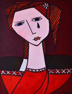 Strong Female 2013 62x50 Original Painting - Costel Iarca Strong Female 2013 62x50 Original Painting - Costel Iarca