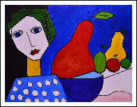 Woman And Still Life 2013 50x62 Huge Original Painting by Costel Iarca - 1 Woman And Still Life 2013 50x62 Huge Original Painting by Costel Iarca - 1