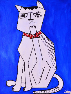 Cat 2013 62x50 Original Painting - Costel Iarca Cat 2013 62x50 Original Painting - Costel Iarca