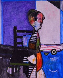 Role of Woman 2014 62x50 Original Painting - Costel Iarca Role of Woman 2014 62x50 Original Painting - Costel Iarca