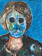 Man in Blue 3-D 2018 62x50 Original Painting by Costel Iarca - 2 Man in Blue 3-D 2018 62x50 Original Painting by Costel Iarca - 2