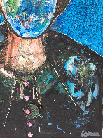 Man in Blue 3-D 2018 62x50 Original Painting by Costel Iarca - 4 Man in Blue 3-D 2018 62x50 Original Painting by Costel Iarca - 4