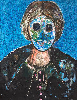 Man in Blue 3-D 2018 62x50 Original Painting by Costel Iarca - 0 Man in Blue 3-D 2018 62x50 Original Painting by Costel Iarca - 0