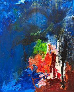 Blue House 2019 72x62 Original Painting - Costel Iarca Blue House 2019 72x62 Original Painting - Costel Iarca