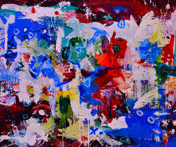Dinner And the Movies 2017 62x74 Original Painting - Costel Iarca Dinner And the Movies 2017 62x74 Original Painting - Costel Iarca