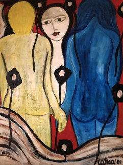 Untitled 2001 48x36 Original Painting - Costel Iarca Untitled 2001 48x36 Original Painting - Costel Iarca