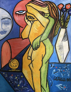 Silver Night 2000 39x30 Original Painting - Costel Iarca Silver Night 2000 39x30 Original Painting - Costel Iarca