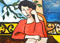 Woman and Still 2005 38x51 Huge Original Painting by Costel Iarca - 0