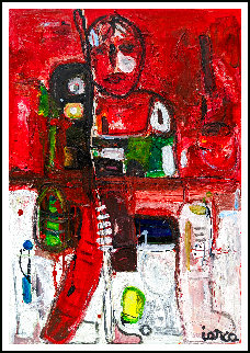 Hockey Player 2016 50x38 Huge Original Painting - Costel Iarca