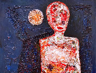 Under the Moon 3-D 2015 48x36  Original Painting by Costel Iarca - 2