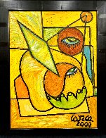 Untitled Abstract 2000 28x22 Original Painting by Costel Iarca - 1