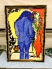 Blue Girl 1995 40x28 - Huge Original Painting by Costel Iarca - 1