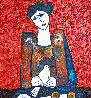 Woman in Red 2023 49x37 - Huge Original Painting by Costel Iarca - 4