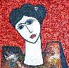 Woman in Red 2023 49x37 - Huge Original Painting by Costel Iarca - 5