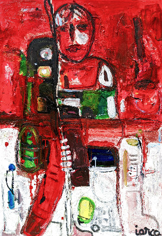 Hockey Player 2019 50x38 - Huge Original Painting - Costel Iarca
