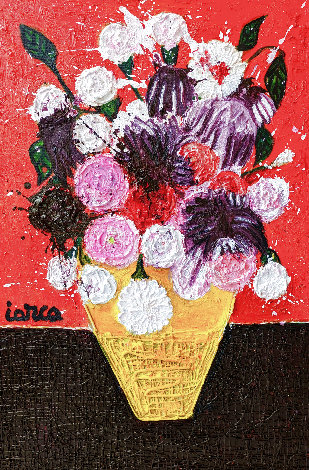 Still Flower No 7 2024 38x26 Original Painting - Costel Iarca