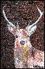Stag Deer 2023 31x19 - Signed Twice Original Painting by Costel Iarca - 1