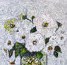White Flowers 2023 28x22 Original Painting by Costel Iarca - 2