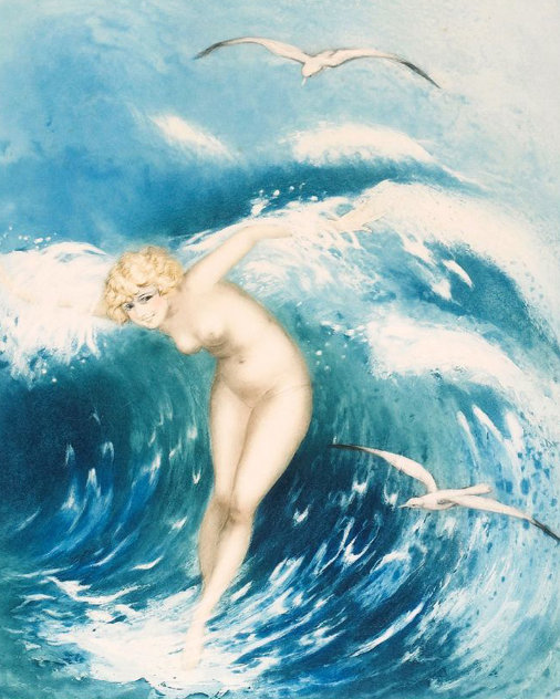 Venus in the Waves   (Light Blue) 1931 Limited Edition Print by Louis Icart
