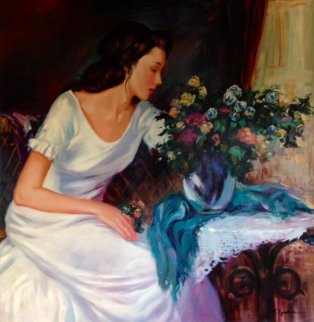 Scent of a Woman 30x30 Original Painting - Sergey Ignatenko Scent of a Woman 30x30 Original Painting - Sergey Ignatenko
