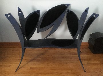 Boban Ilic Unique Metal Bench 45x59 Sculpture - Boban Ilic Boban Ilic Unique Metal Bench 45x59 Sculpture - Boban Ilic