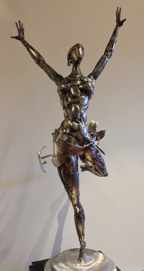 Ballerina No. 2 Stainless Original Steel Sculpture 44 in Sculpture by Boban Ilic Ballerina No. 2 Stainless Original Steel Sculpture 44 in Sculpture by Boban Ilic